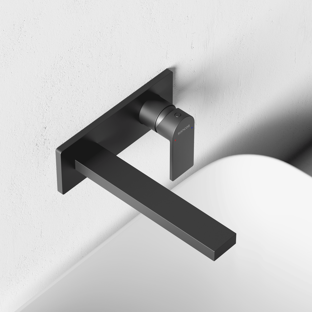 Смеситель для раковины Sancos Studio c внутренней частью, вороненая сталь, арт. SC9017GG