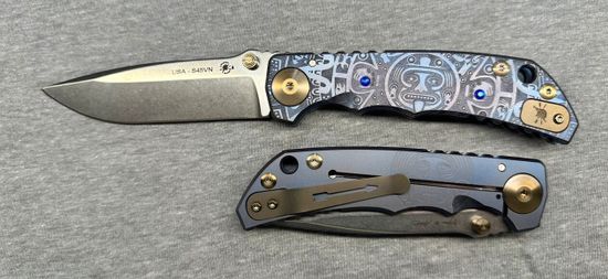 Нож Spartan Blades Harsey Mayan Calendar, сталь S45VN, рукоять - титан