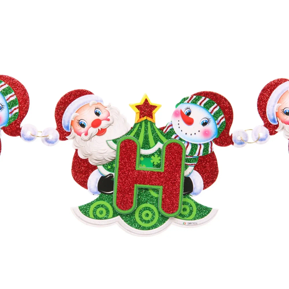 Растяжка бумажная новогодняя «С Новым Годом - Весёлый праздник» 220 см