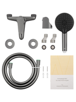 Смеситель для ванны с душем WONZON & WOGHAND ALFA, Темный графит (WW-AE3204-BGG)