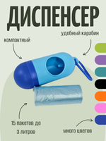 Диспенсер для пакетов для выгула собак, s290336-6 (Голубой)