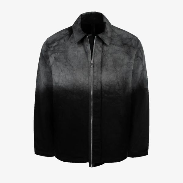 Куртка Fade Spray-Painted Assymetrical Denim серая - фото 1