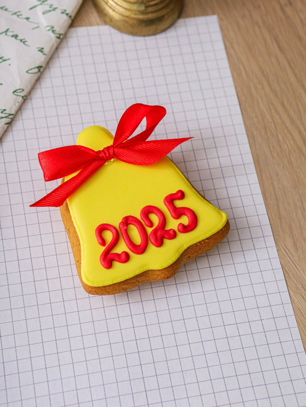 Пряник колокольчик с лентой