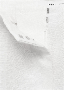 Прямые шорты изо льна со средней посадкой