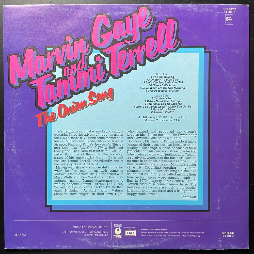 Marvin Gaye And Tammi Terrell ‎– The Onion Song (Англия 1974г.)
