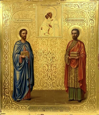 Косма и Дамиан святые мученики бессеребренники Римские. Деревянная икона на левкасе