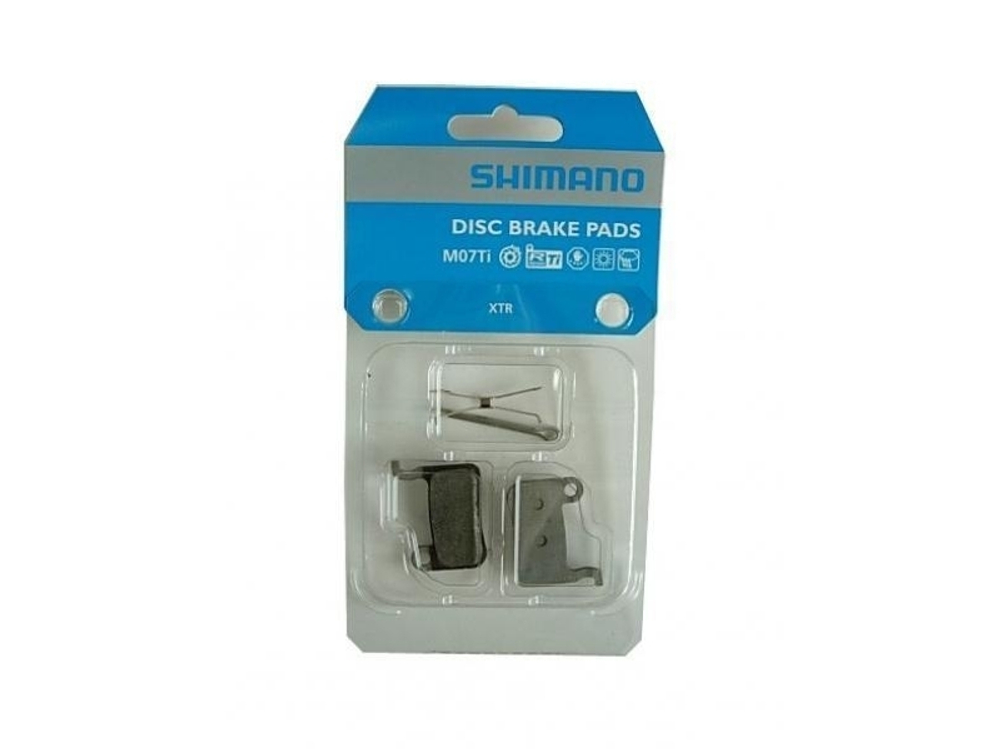 Торм. колодки Shimano, для диск т., M07TI, пара, пласт, для XTR/XT/SLX/DEORE и др., титановая основа