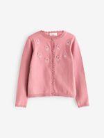 Кардиган с вышивкой для девочки Next N96-307, Розовый
