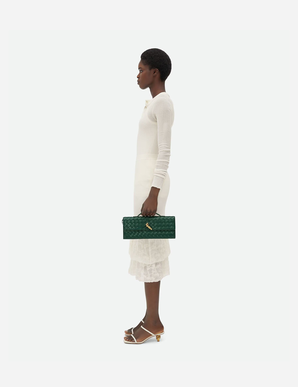 Клатч Bottega Veneta Andiamo Emerald green (741511VCPP33050)
