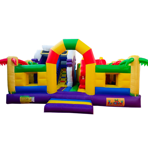 Коммерческий батут "Белый клык 2", размер 6*5*4 м