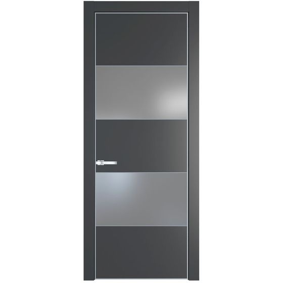 Межкомнатная дверь эмаль Profil Doors 22PA графит со вставкой