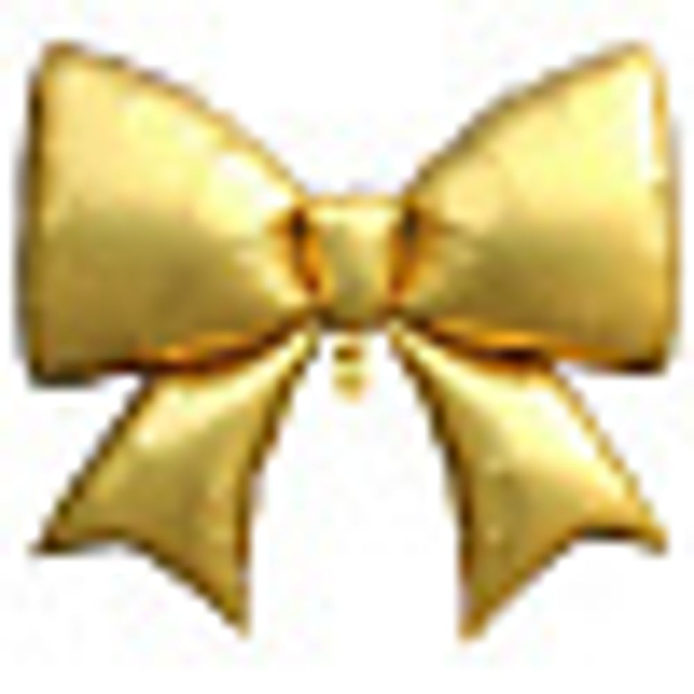 К Шар-фигура, фольга, "Бант золотой" (Falali), 39"/99 см (БГ-46) 