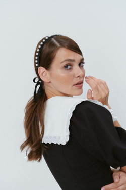 Ободок-чокер с крупным жемчугом