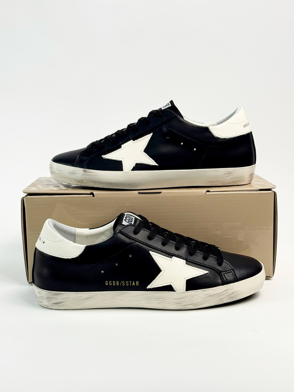 Кеды Golden Goose Superstar #B128 (черн.)