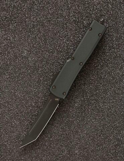 Автоматический складной нож SteelBro UTX-70 T/E Tanto Black 149-1BK (черный-черный) фронталка/выкидуха