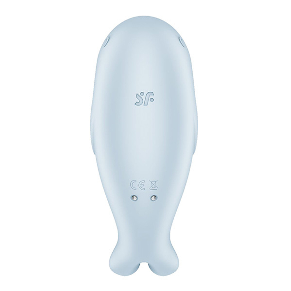 Нежно-голубой вакуумный стимулятор клитора 11см Satisfyer Seal You Soon 4065847