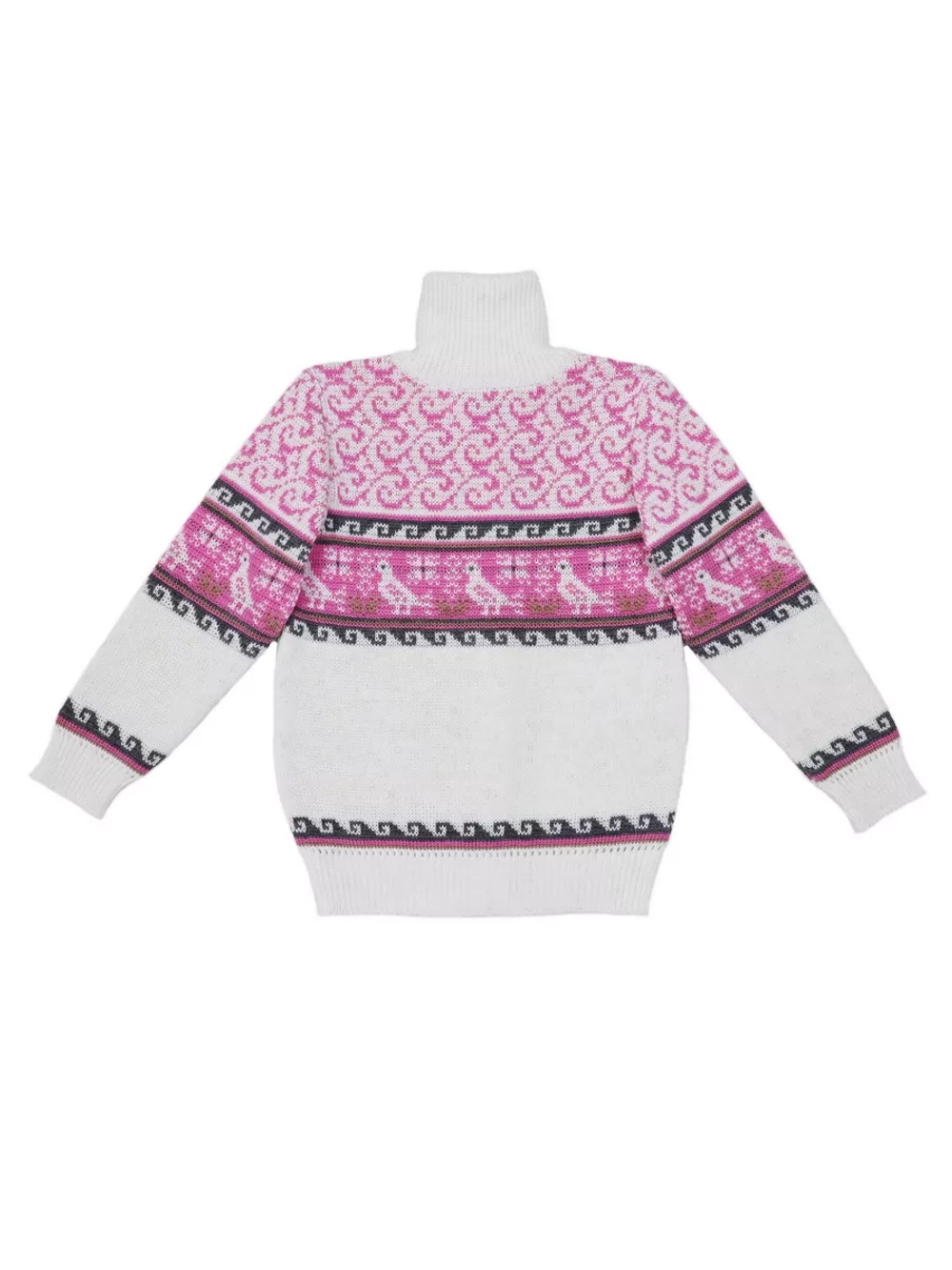 Кофта вязаная на молнии " Птичка"