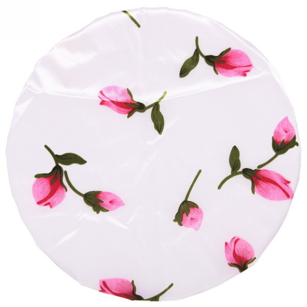 Шапочка для душа «Ультрамарин - Цветы», атласная, микс дизайнов, d-25см