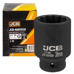 Головка ударная глубокая 3/4'', 38мм (12гр.) JCB JCB-46810038