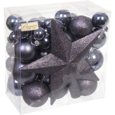 Набор ёлочных украшений «Brilliant fairy tale» 52 предмета, Графит