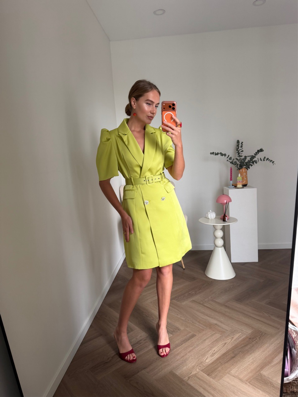 Платье-пиджак Каролайн васаби