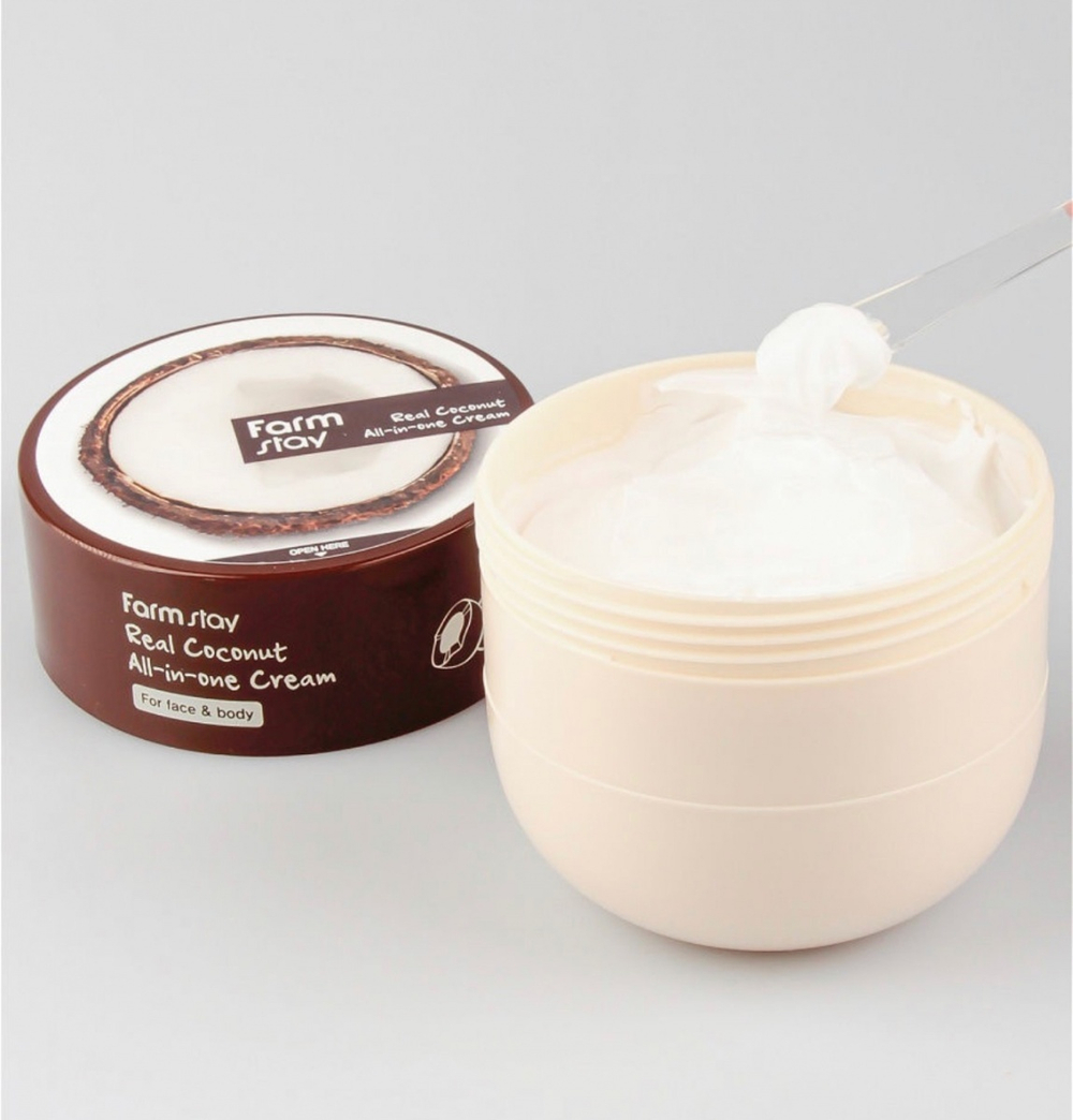 Крем для лица и тела с маслом кокоса FarmStay Real Coconut All-in-One Cream, 300 мл