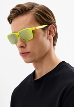 Спортивные очки HILX Rebel Shiny Milky Neon Yellow / Gold Mirror Polarized Lens