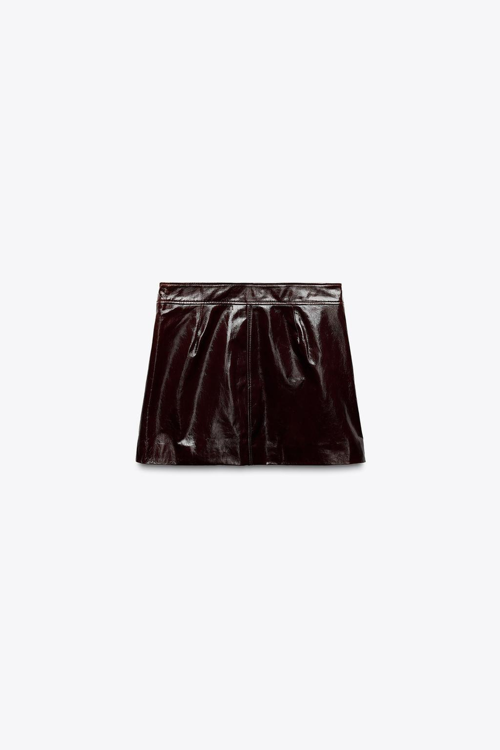 Короткая юбка из 100% кожи — zw collection