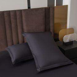 Комплект постельного белья на резинке с одеялом Вельвет Премиум «Насыщенный минимализм»