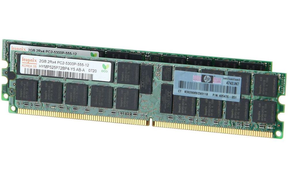 Оперативная память HP 4GB REG PC2-5300 2X2GB option kit 408859-B21