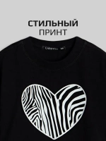 Черно-белый костюм для девочки с юбкой на весну