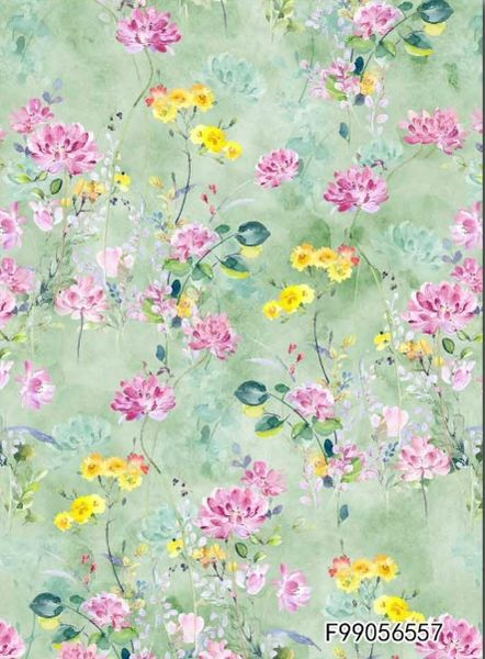 В ПУТИ, ЦВЕТОЧНЫЕ НЕЖЕНКИ, ЗЕЛЕНЫЙ - 100% хлопок 1