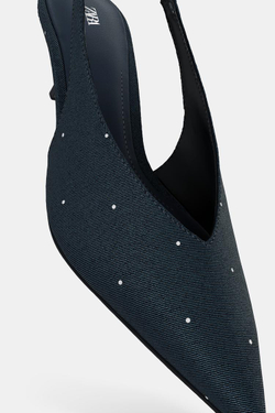 ZARA ТУФЛИ-МЮЛИ, СИНИЙ