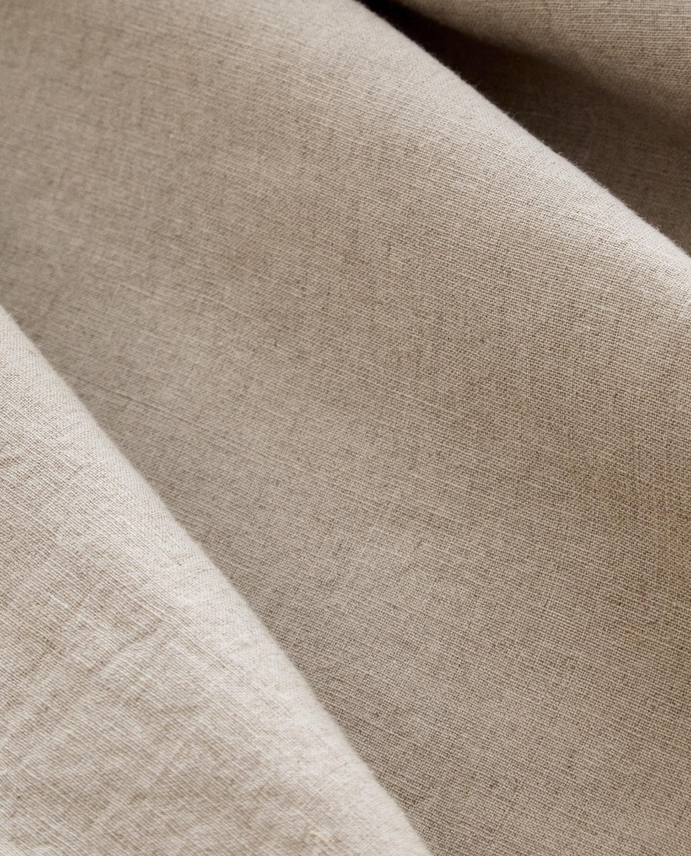 Zara Home - Простыня льняные брюки / 30 см высокий, светло-бежевый, 180х200х30 см
