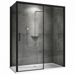 Душевой уголок ABBER Komfort AG93120B-S102B 120х100 стекло прозрачное/профиль черный