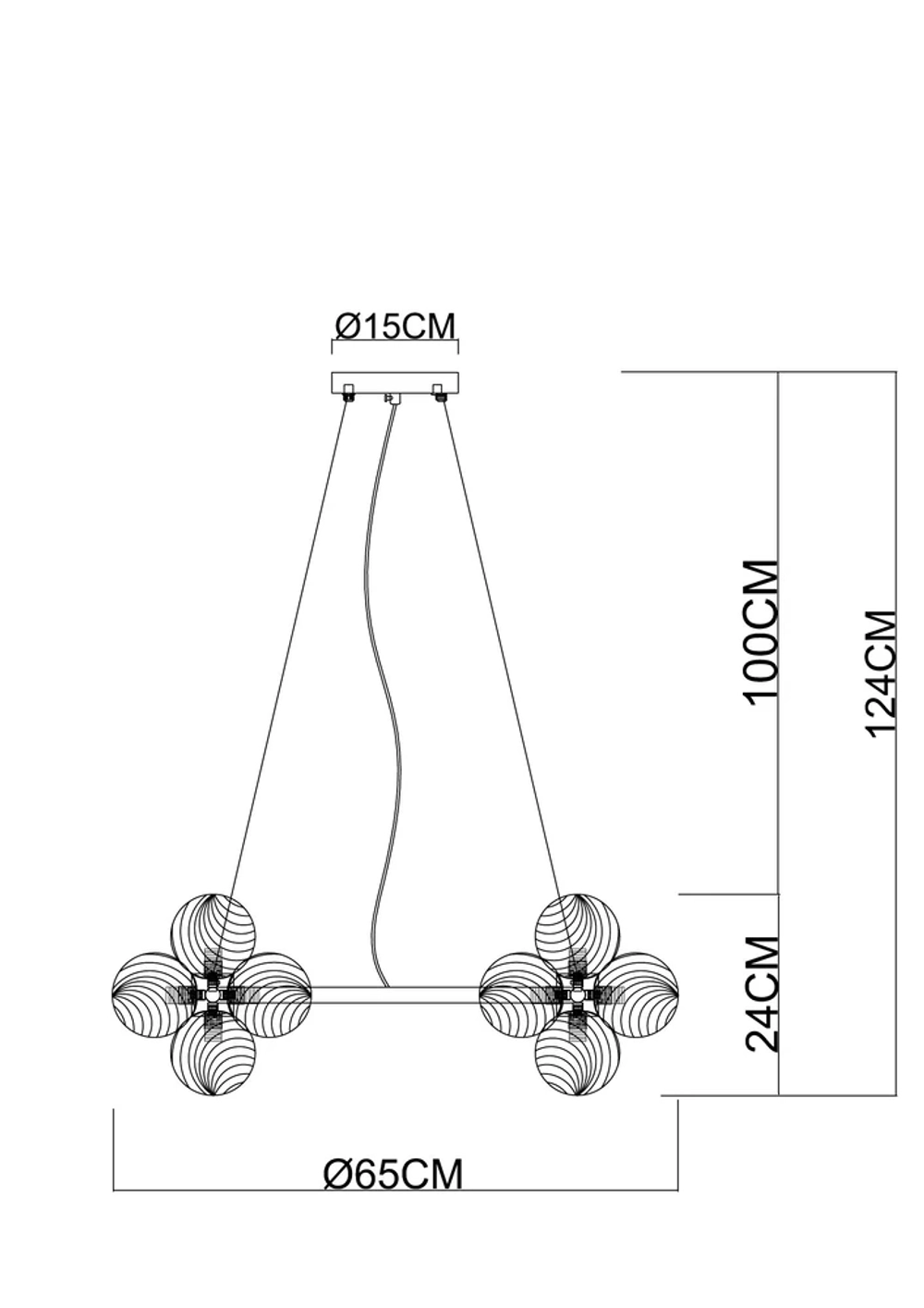 Подвесная люстра Arte Lamp ETEREO A5261LM-15GO