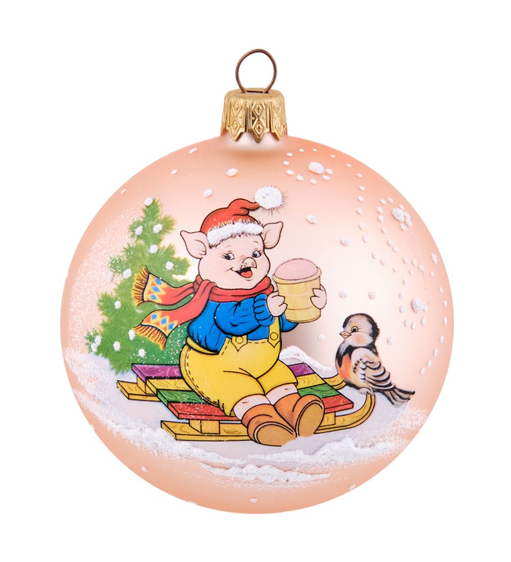 Элита НФШ-1657/1 Ел.украшение Шар «Поросенок» 85 мм