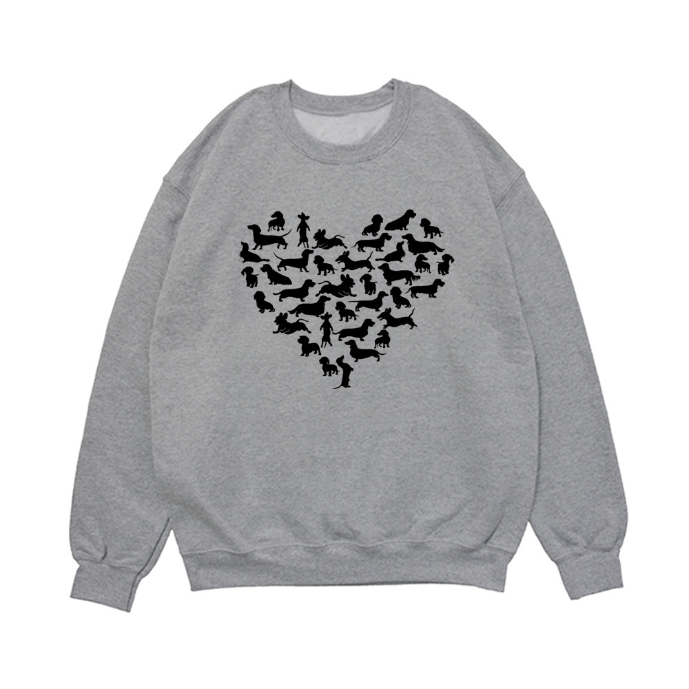 Свитшот "Сердце с силуэтами Такс"