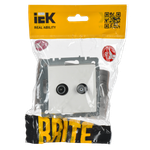 BRITE Розетка двойная TV+SAT РТВ/РСп12-БрБ белый IEK