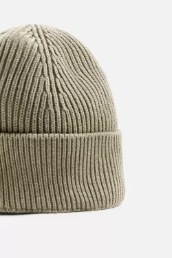 ZARA БАЗОВАЯ ШАПКА БИНИ, СЕРОВАТО-КОРИЧНЕВЫЙ