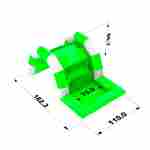 Надувная лестница для бассейна из ПВХ с бассейном, зелёный, 1.82*1.1*0.87 м