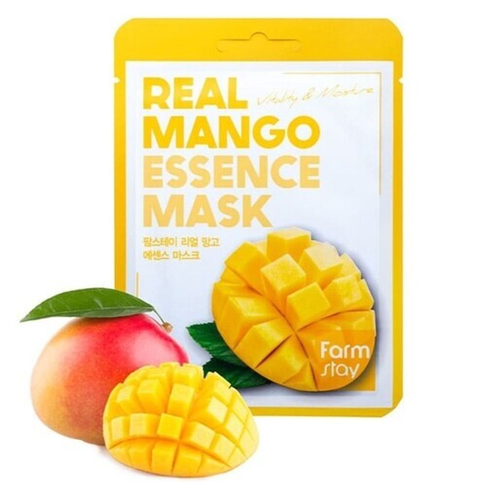 FarmStay Маска тканевая для лица с экстрактом манго - Real mango essence mask, 23мл