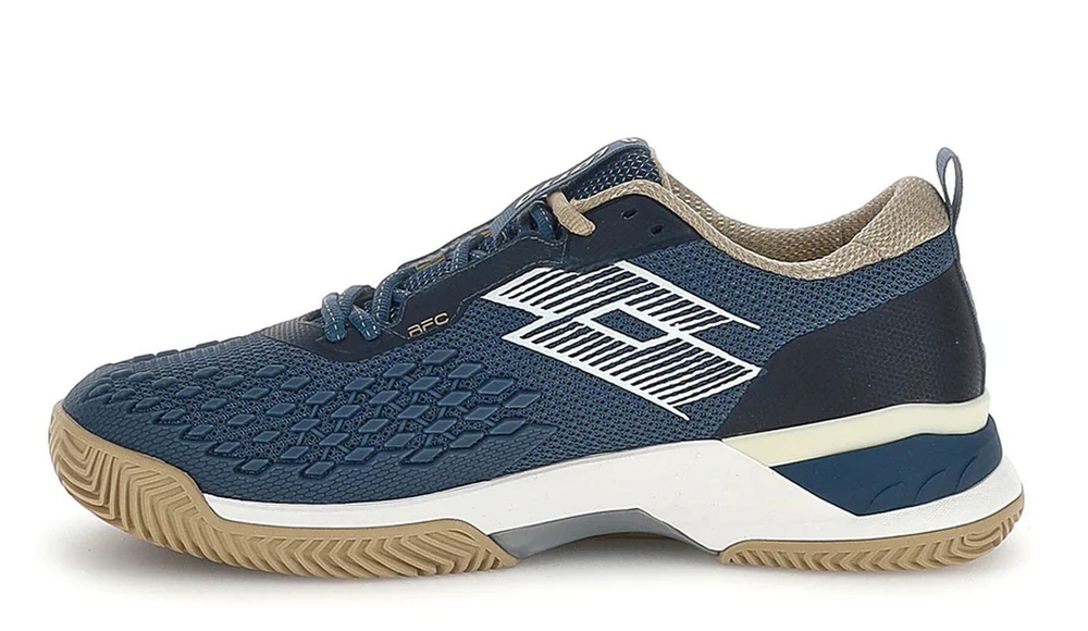 Мужские теннисные кроссовки Lotto Raptor Hyperpulse 100 III Clay - indigo blue/all white/irish beige