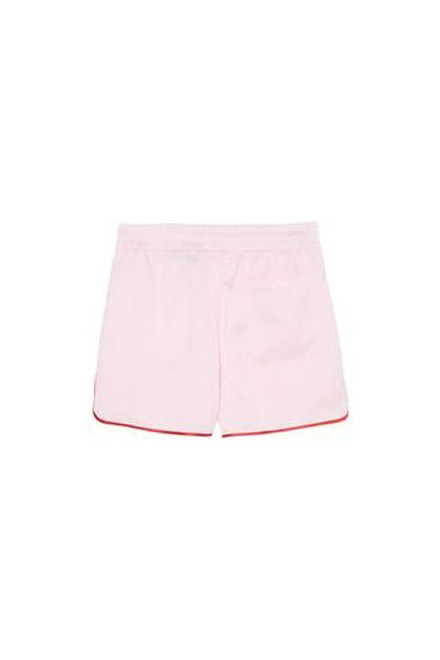 ZARA X BENITO ANTONIO КОНТРАСТНЫЕ АТЛАСНЫЕ ШОРТЫ, РОЗОВЫЙ