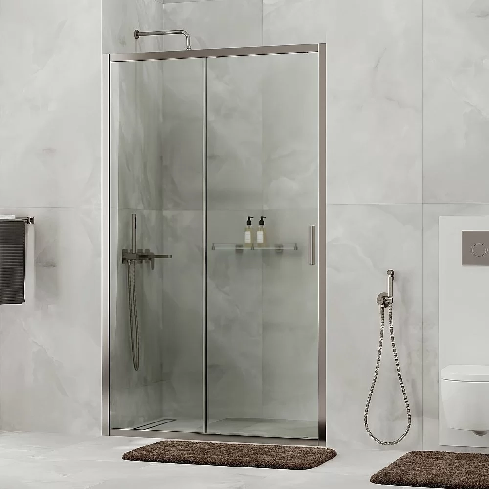 Душевая дверь WasserKRAFT Tauber 64S30 130 стекло прозрачное/профиль никель