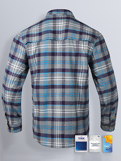 Рубашка Emersongear Blue Label Longicorn Flannel Shirt (Blue Gray Grid)