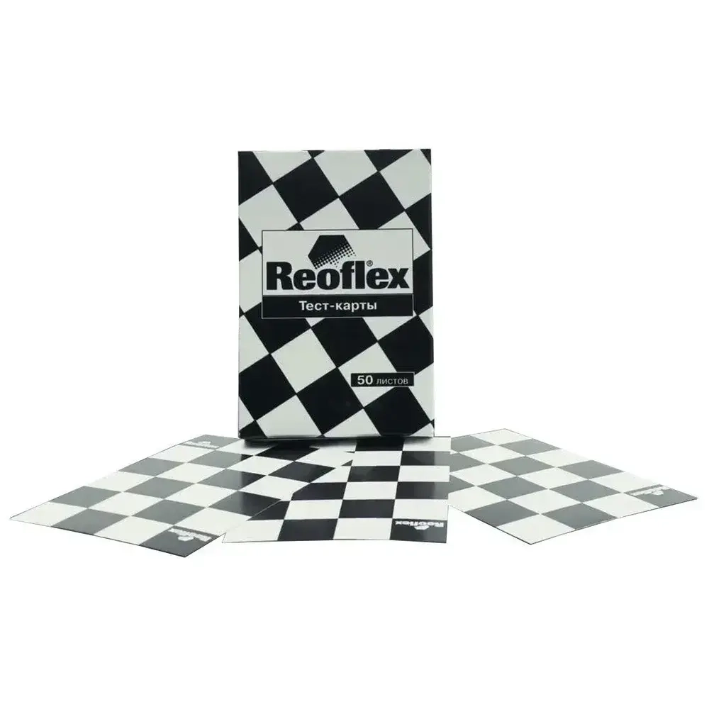 Тест-карты для выкрасок REOFLEX Test Cards, карточки для тест-напылов, 50 шт., RX N-01