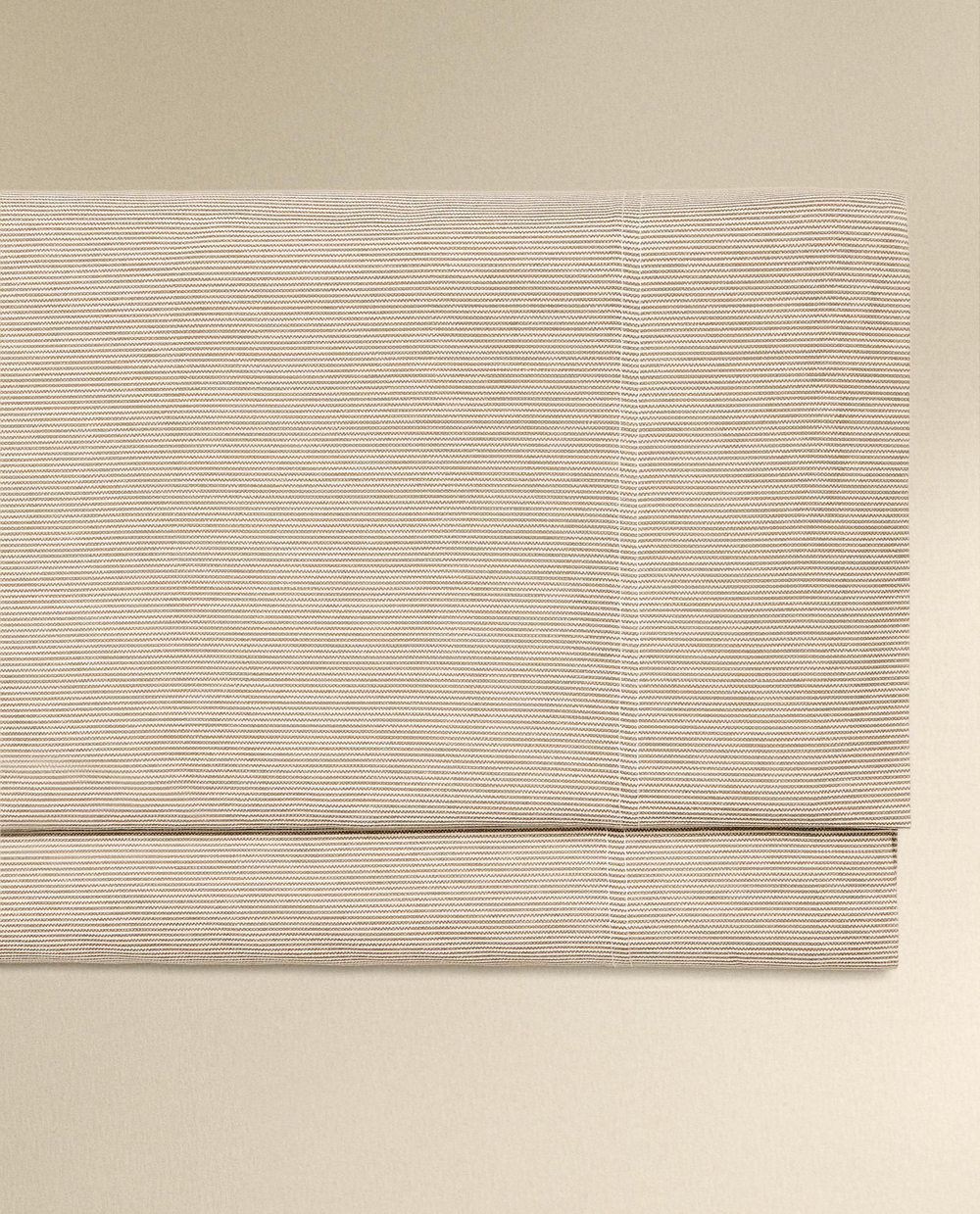 Zara Home - Полосатая простыня, бежевый, 210x280 см