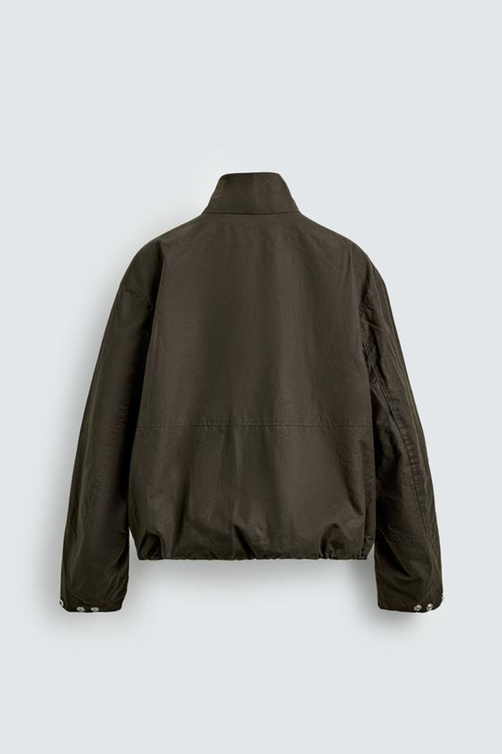 ZARA Х AARON LEVINE УКОРОЧЕННАЯ КУРТКА С ЭФФЕКТОМ ВОЩЕНОЙ ТКАНИ, КОРИЧНЕВЫЙ