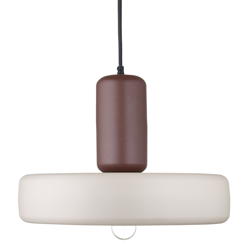 Светильник подвесной juko, D43х31 см, вишневый/бежевый